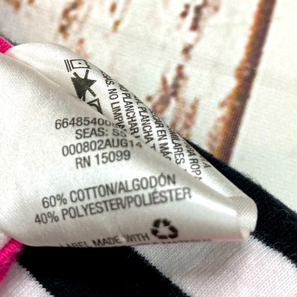 Dress Sleeveless Polka Dot Black White & Hot Pink Striped Sz 5 - Picture 6 of 11